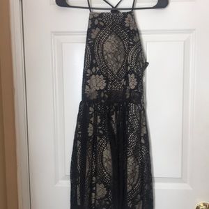 Black Midi Lace Dress
